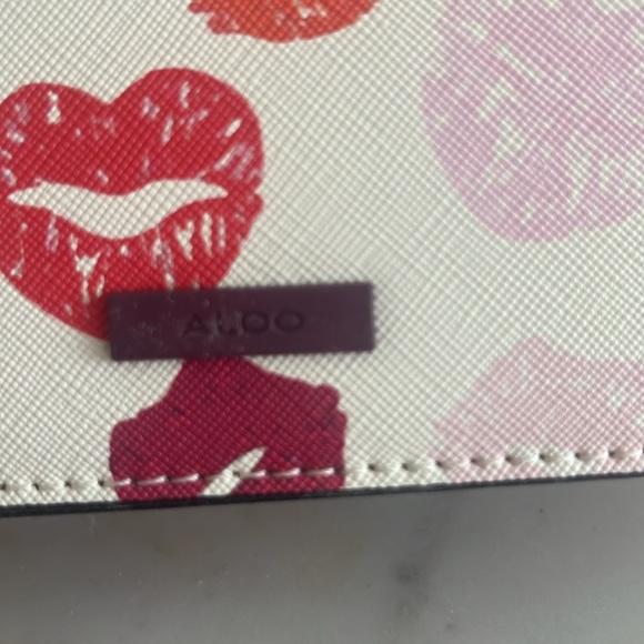 NWT ALDO Valentines Kisses Satchel Crossbody  Bag White Pink Purple - Picture 12 of 12